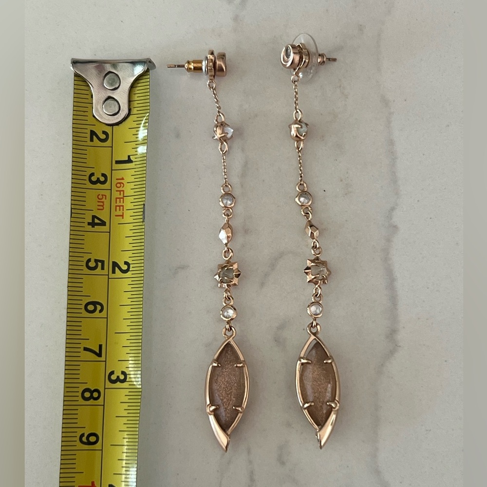 Kendra Scott rose gold ear jacket earrings